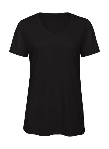 Damski T-Shirt V-Neck V Triblend