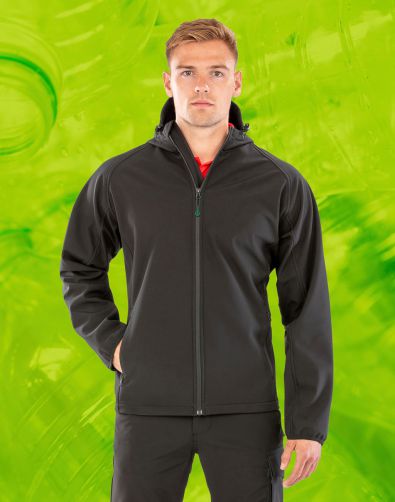 Męski 3-warstwowy Softshell z kapturem