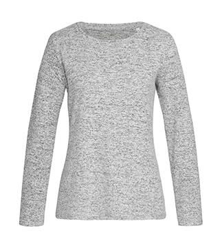 Damski dzianinowy sweter z długim rękawem