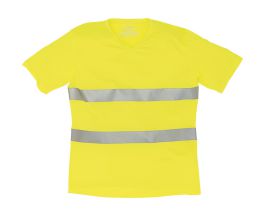 T-shirt v-neck Fluo