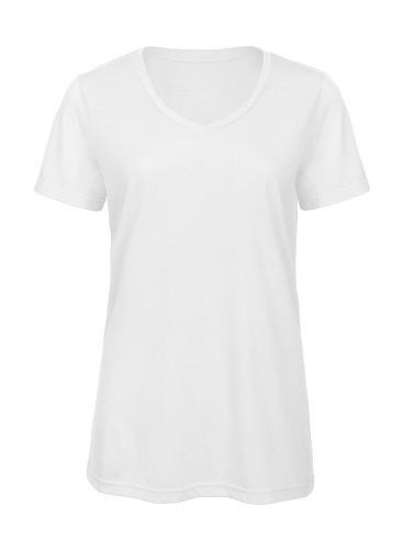 Damski T-Shirt V-Neck V Triblend