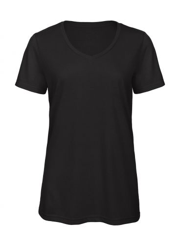 Damski T-Shirt V-Neck V Triblend