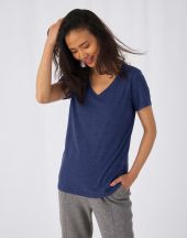 Damski T-Shirt V-Neck V Triblend