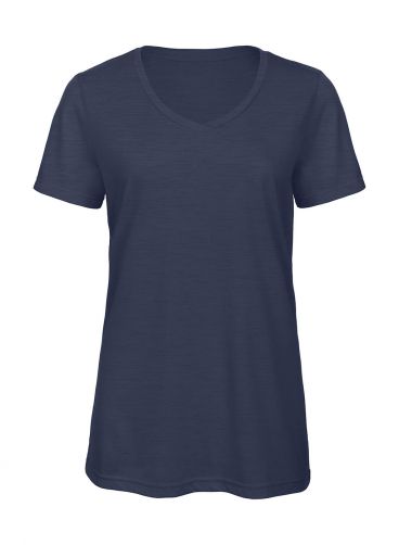 Damski T-Shirt V-Neck V Triblend