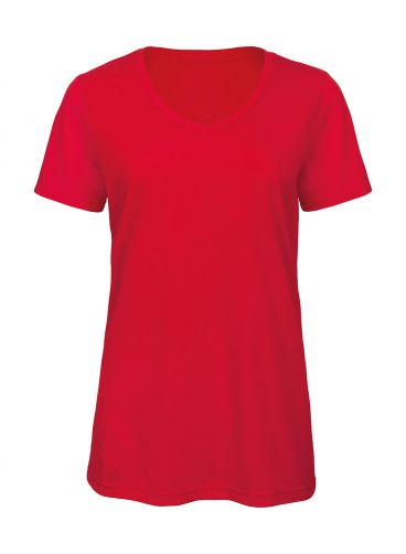 Damski T-Shirt V-Neck V Triblend