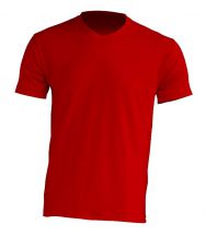 T-Shirt V-neck JHK TSUA PICO RED