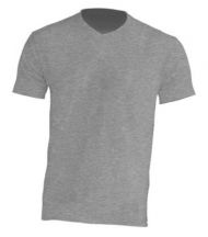 T-Shirt V-neck JHK TSUA PICO GREY MELANGE