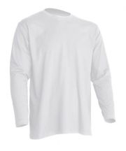 T-Shirt męski z długim rękawem TSRA150LS - WHITE