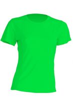 T-shirt JHK, damski sportowy - SPORT T-SHIRT LADY - LIME FLUOR
