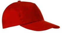 Czapka pięciopanelowa CZA001 - kolor RED