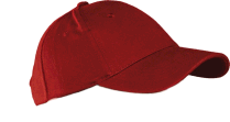 Czapka sześciopanelowa CZA003 - kolor RED