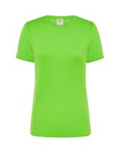 T-shirt JHK, damski sportowy - SPORT T-SHIRT LADY - LIME FLUOR