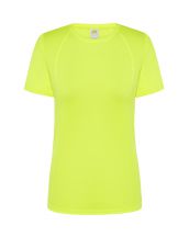 T-shirt JHK, damski sportowy - SPORT T-SHIRT LADY - GOLD FLUOR