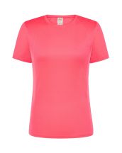 T-shirt JHK, damski sportowy - SPORT T-SHIRT LADY - FUCSIA FLUOR