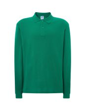 Polo męskie z długim rękawem JHK PORA 210 LS KELLY GREEN