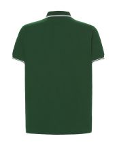 Polo męskie JHK PORA 210 CONTRAST BOTTLE GREEN / WHITE