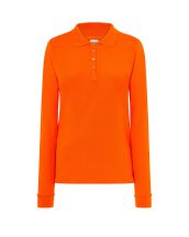 Polo damskie z długim rękawem JHK POPL 200 LS ORANGE