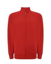 FULL ZIP SWEATSHIRT RED