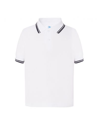 Polo JHK PKID 210 WHITE/NAVY