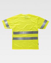 T-shirt ostrzegawczy, jednokolorowy - GOLD FLUOR