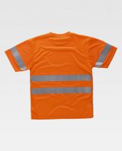 T-shirt ostrzegawczy, jednokolorowy - ORANGE FLUOR