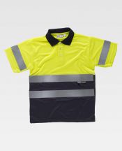 Polo ostrzegawcze, dwukolorowe - GOLD FLUOR