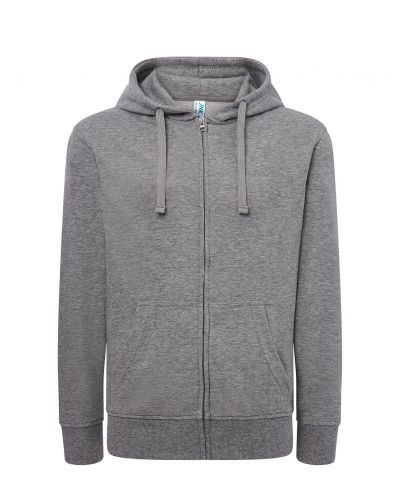 Bluza damska z kapturem, zapinana SWUL HOOD - GREY MELANGE