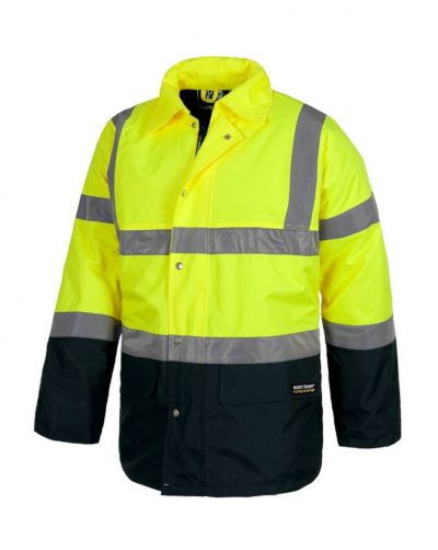 PARKA kurtka ostrzegawcza dwukolorowa, długość ¾ SYF/NY-GOLD FLUOR/NAVY