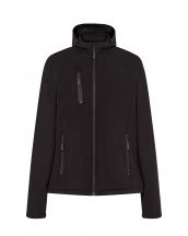 SOFTSHELL JACKET HOODED LADY - BLACK