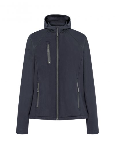 SOFTSHELL JACKET HOODED LADY - NAVY