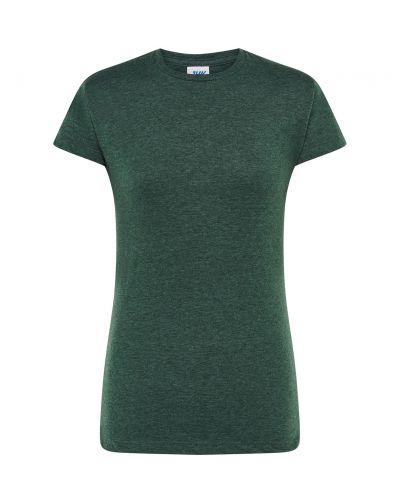 T-shirt damski JHK TSRLCMF - BOTTLE GREEN HEATHER