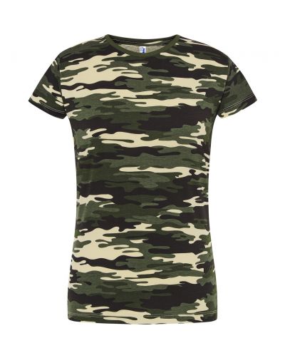 T-shirt damski JHK TSRLCMF - CAMOUFLAGE