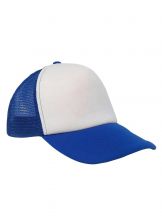 Czapka pięciopanelowa TRUCKER poliester 100% CZA610 - ROYAL BLUE / WHITE
