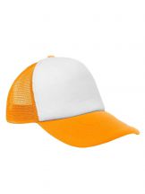 Czapka pięciopanelowa TRUCKER poliester 100% CZA610 - ORANGE FLUOR / WHITE