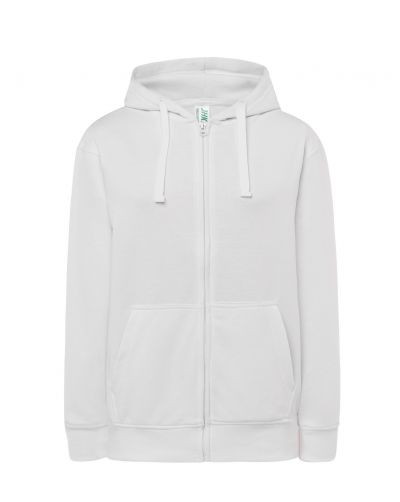 Bluza damska z kapturem, zapinana SWUL HOOD - WHITE