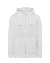 Bluza damska z kapturem, zapinana SWUL HOOD - WHITE