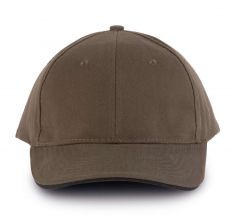 Czapka sześciopanelowa SANDWICH CZA006 - KHAKI / BLACK