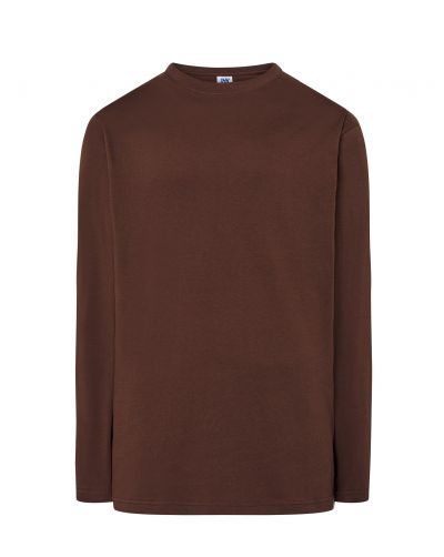 T-Shirt męski z długim rękawem TSRA150LS - CHOCOLATE
