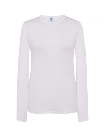 T-SHIRT DAMSKI z długim rękawem JHK TSRLCMF LS WHITE