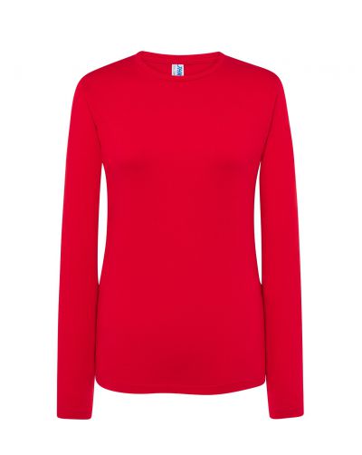 T-SHIRT DAMSKI z długim rękawem JHK TSRLCMF LS RED