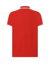 Polo męskie JHK PORA 210 CONTRAST RED/WHITE