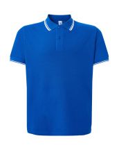 Polo męskie JHK PORA 210 CONTRAST ROYAL BLUE/WHITE