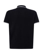 Polo męskie JHK PORA 210 CONTRAST BLACK/WHITE