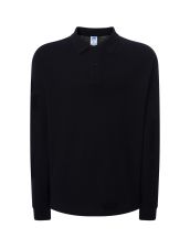 Polo męskie z długim rękawem JHK PORA 210 LS BLACK