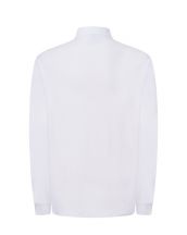 Polo męskie z długim rękawem JHK PORA 210 LS WHITE