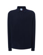 Polo męskie z długim rękawem JHK PORA 210 LS NAVY