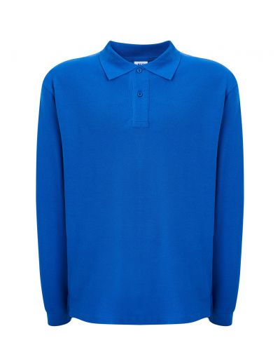 Polo męskie z długim rękawem JHK PORA 210 LS ROYAL BLUE