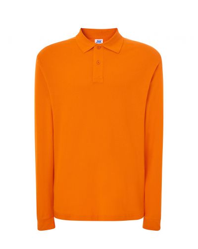 Polo męskie z długim rękawem JHK PORA 210 LS ORANGE