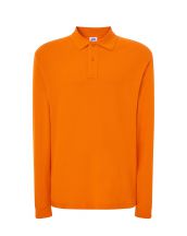 Polo męskie z długim rękawem JHK PORA 210 LS ORANGE