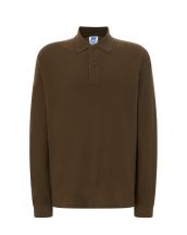 Polo męskie z długim rękawem JHK PORA 210 LS KHAKI